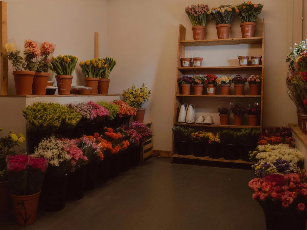 Interieur van Bloemenshop Scheelings