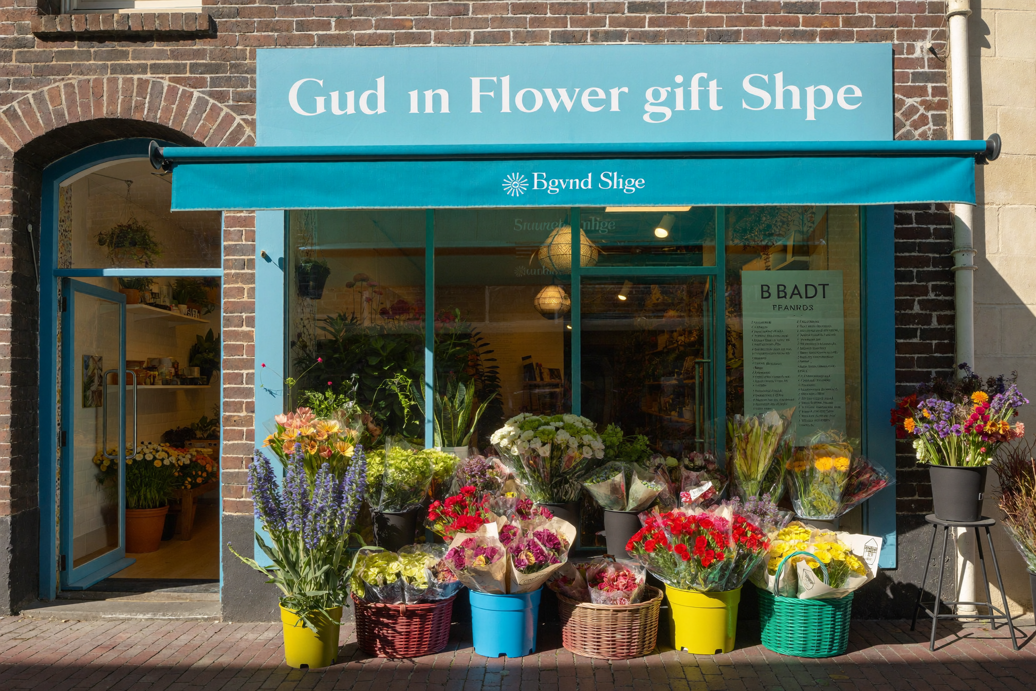 Buitenkant en entree van Bloemenshop Scheelings in Beverwijk